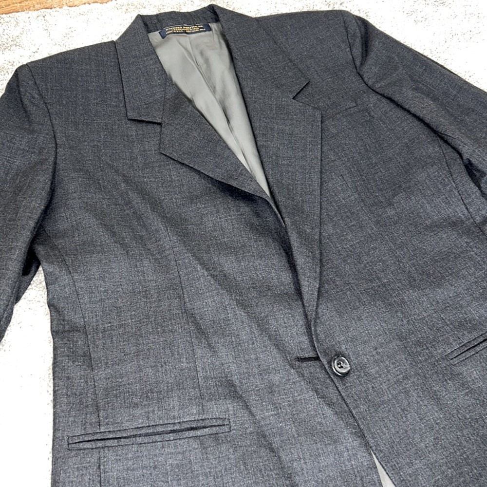 Brooks Brothers 100% Pure Wool Men’s Gray Sport Jacket/Blazer Size 40R - Picture 4 of 7